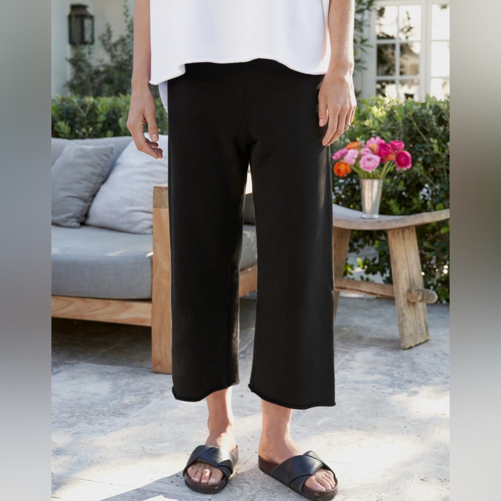 Frank & Eileen Black Catherine Cropped Sweatpants